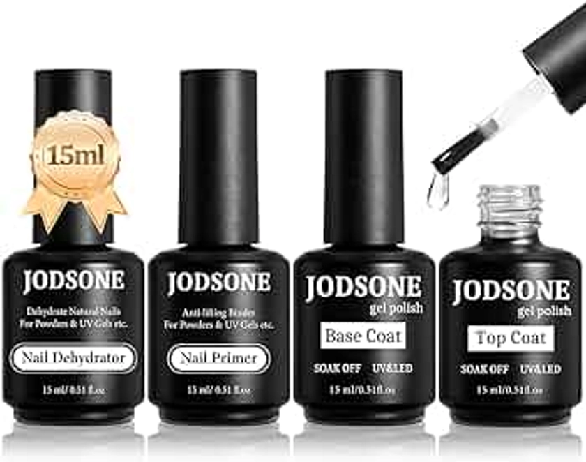 JODSONE 15ML Nail Primer Base Coat Top Coat Glossy Quick Drying Durable DIY Nail Art Design Long Lasting Gift