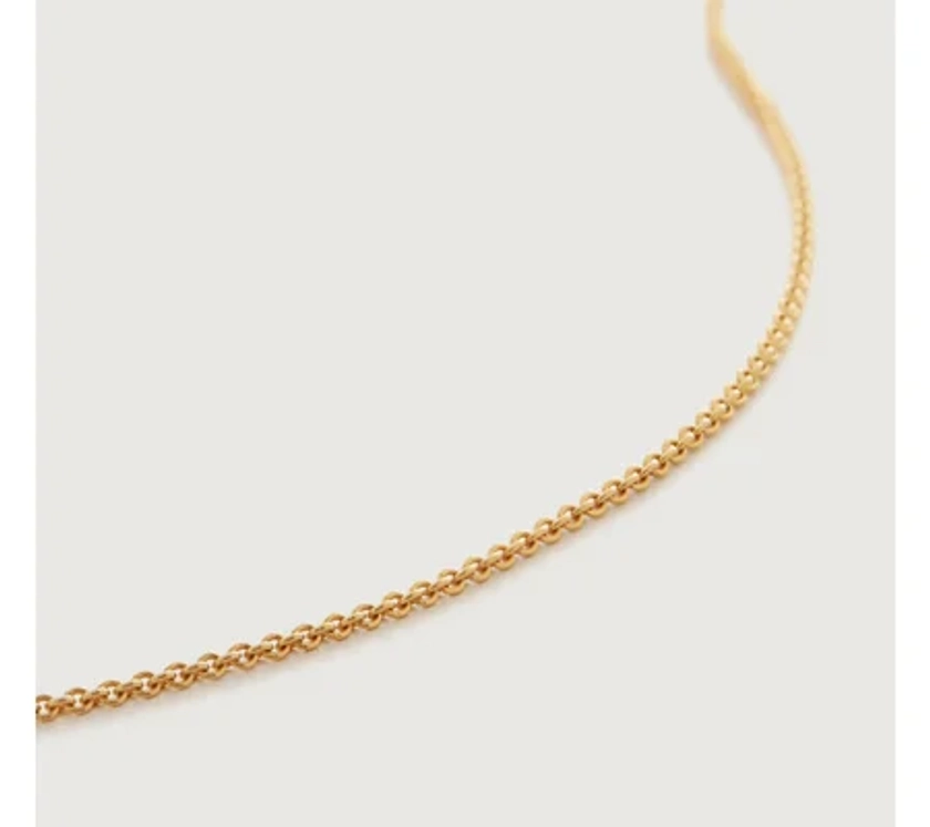 Fine Chain Necklace Adjustable 43cm/17' | Monica Vinader