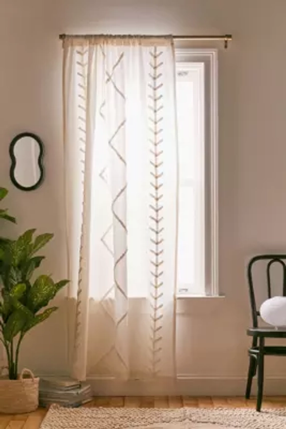 Hurley White Tufted Curtain