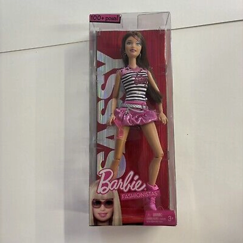 Barbie Fashionistas Wafe 1, 100+ poses 2009, Sassy Dress Acc. R9882 NEU