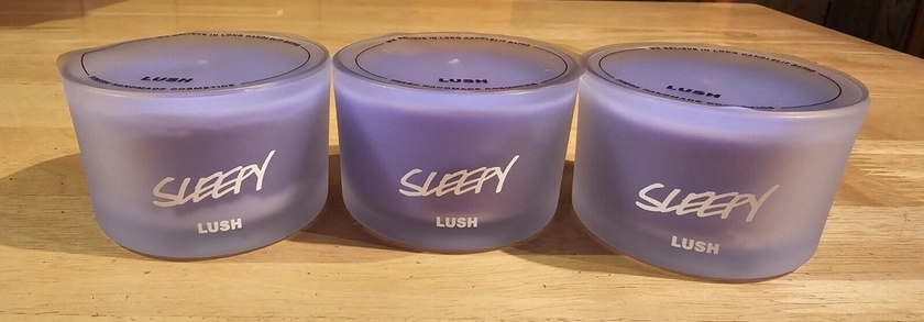 """3 x Limited Edition LUSH 'Sleepy' Scented Candle - 75g each Candle"""