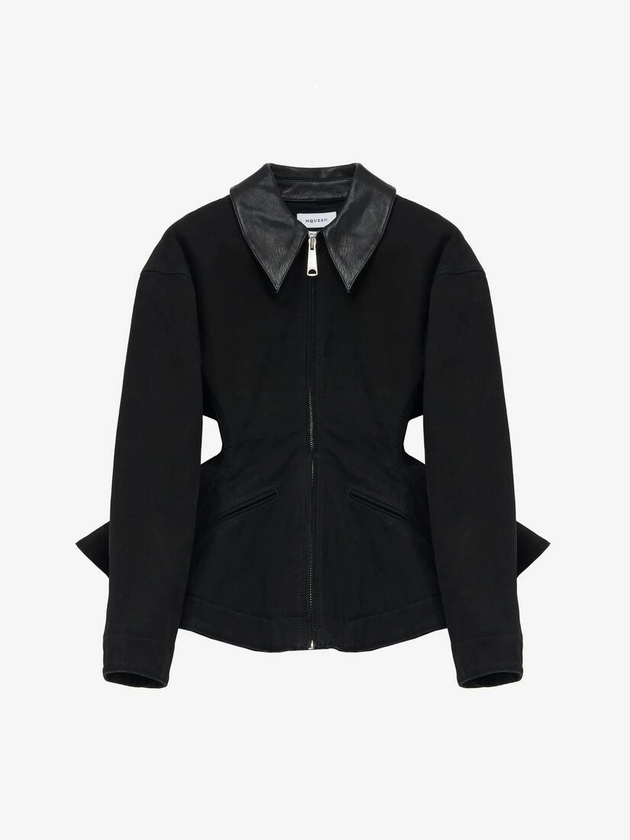 Veste à queue d'oiseau à l'arrière Noir pour Femme | Alexander McQueen