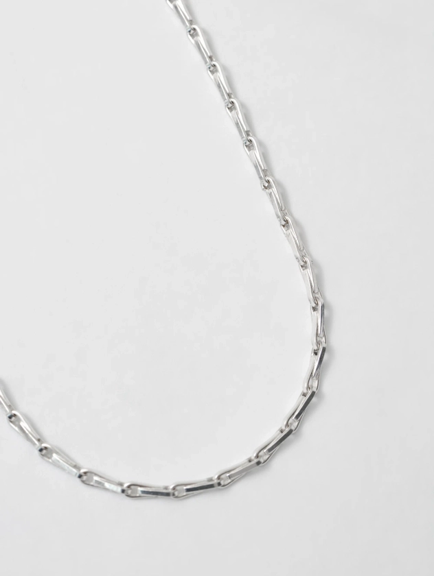 Wolf Circus Unique Unisex Chain Link Layering Necklace 925 Sterling Silver | Evan Necklace in Sterling Silver