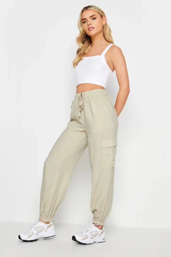 Buy PixieGirl Petite Natural Linen Cuffed Cargo Trousers from the Next UK online shop