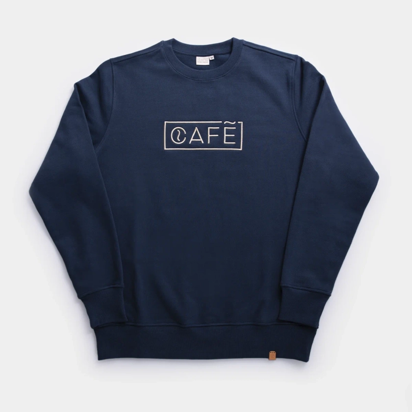 The Café Logo Embroidery Sweater in Navy