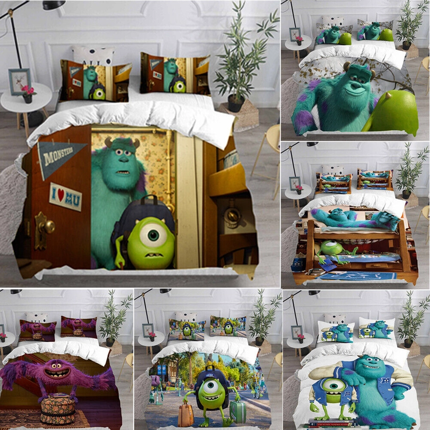 Monsters University Mike James 3D Duvet Cover Bedding Set Pillowcase Quilt