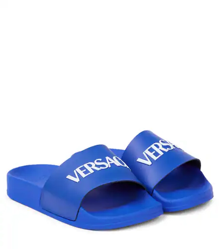Logo slides in blue - Versace Kids | Mytheresa