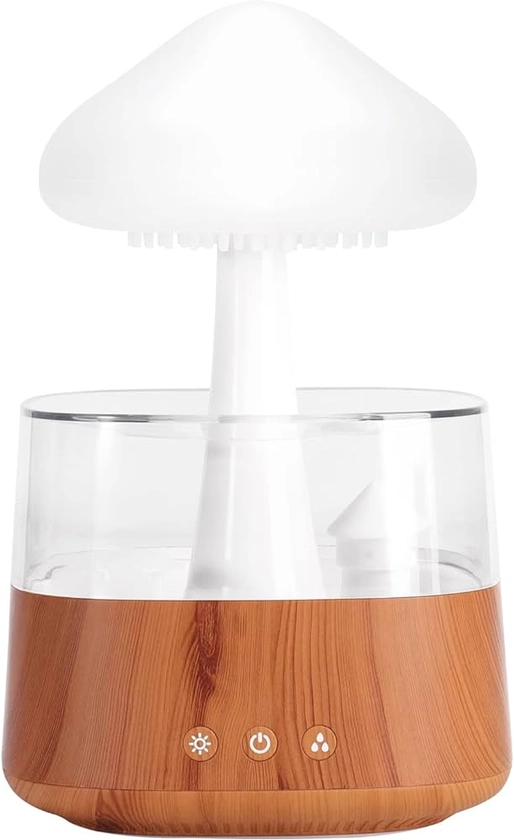 Humidificateur de Nuage avec 7 Couleurs LED Nuageux - Veilleuse d'aromathérapie - Diffuseur d'huiles essentielles - Micro humidificateur - Fontaine de Bureau - Chevet - Relaxant