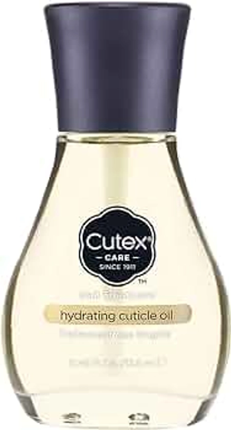 Cutex Hydrating Cuticle Oil, Formulated with Vitamin E & Sweet Almond Oil, (13.6ml) for Dry, Brittle & Rough Nails, Almond Scent, Dermatologist Tested