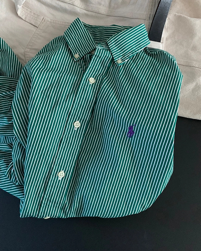 00's Polo Ralph Lauren cotton stripe Shirts : lilisun