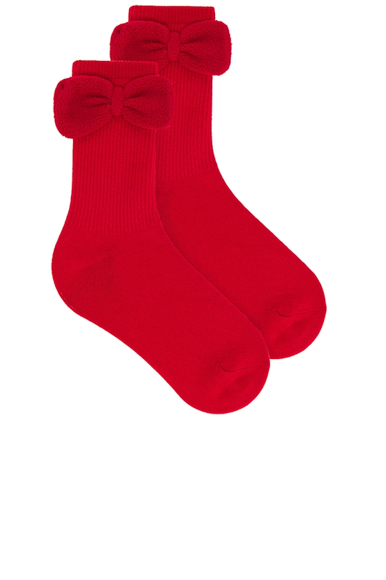 Casa Clara Bow Sock in Red | REVOLVE