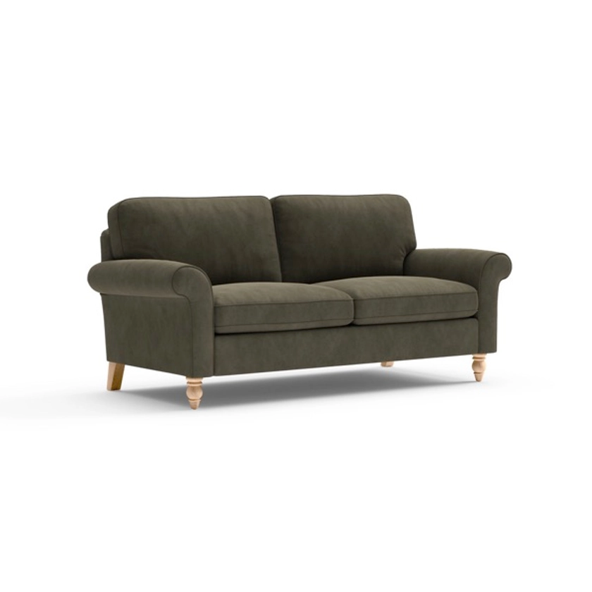 Hurley - 3 Seater - Fern - Simple Velvet - The Cotswold Company