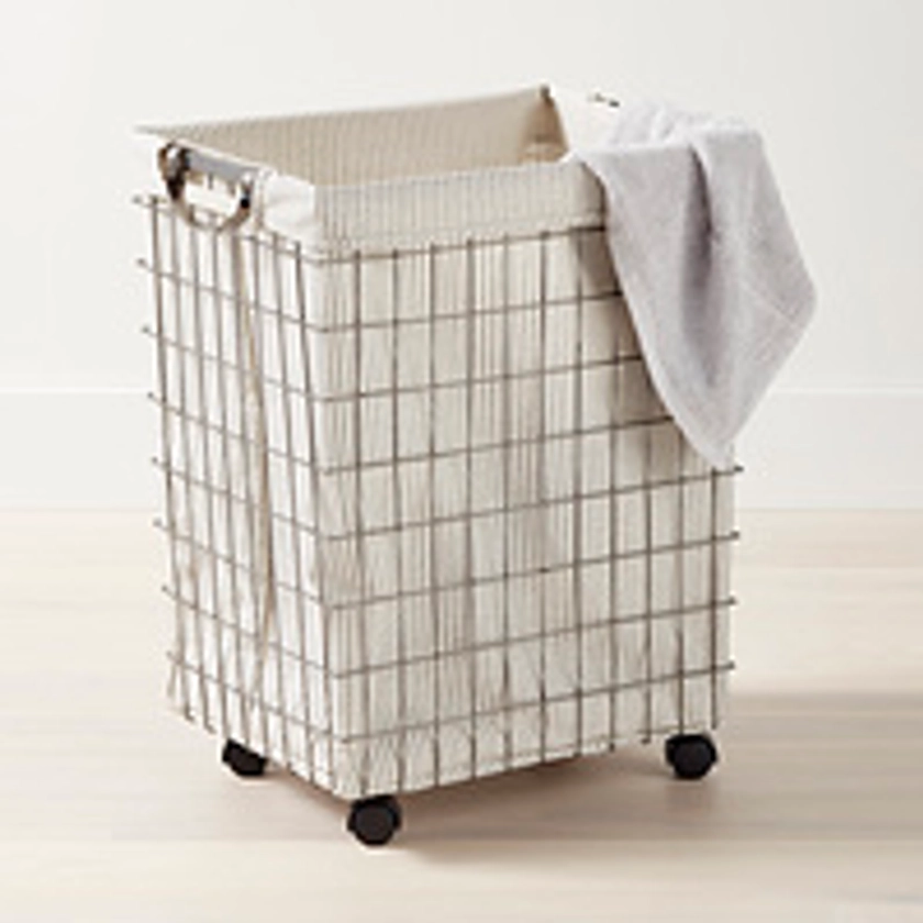 Harvest Rolling Hamper with Wheels