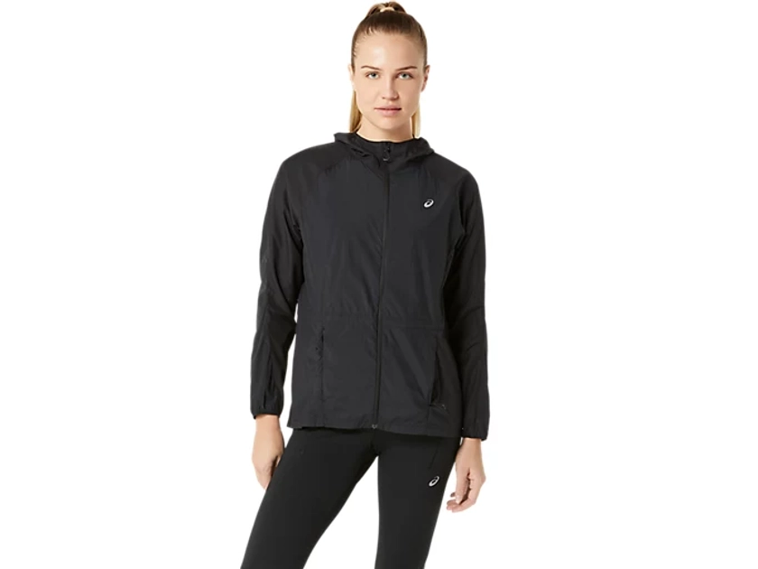 ROAD PACKABLE JACKET | Women | Performance Black | Vestes et gilets femmes | ASICS FR