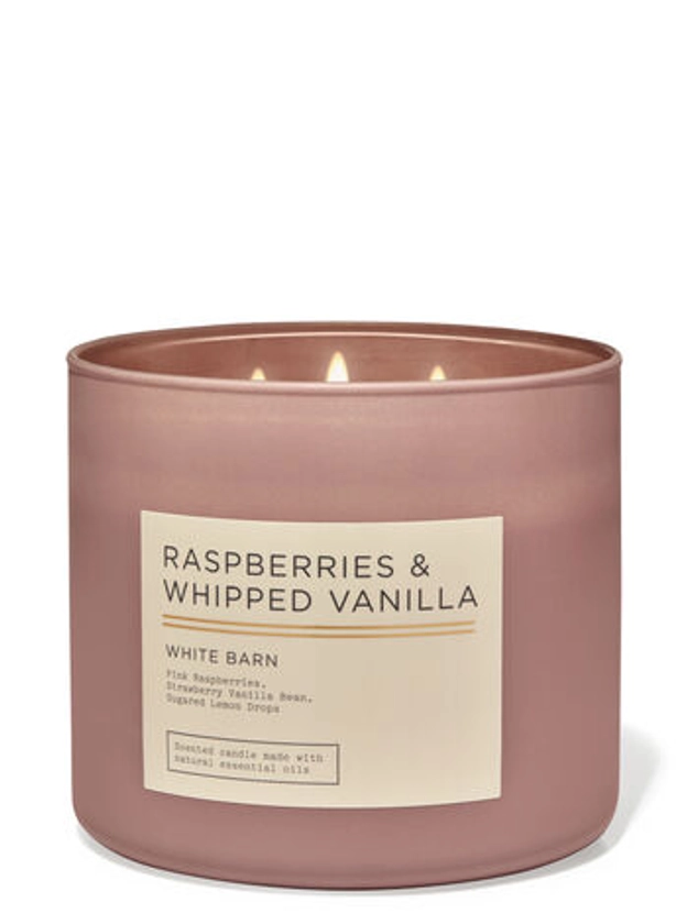 White Barn Raspberries & Whipped Vanilla 3-Wick Candle