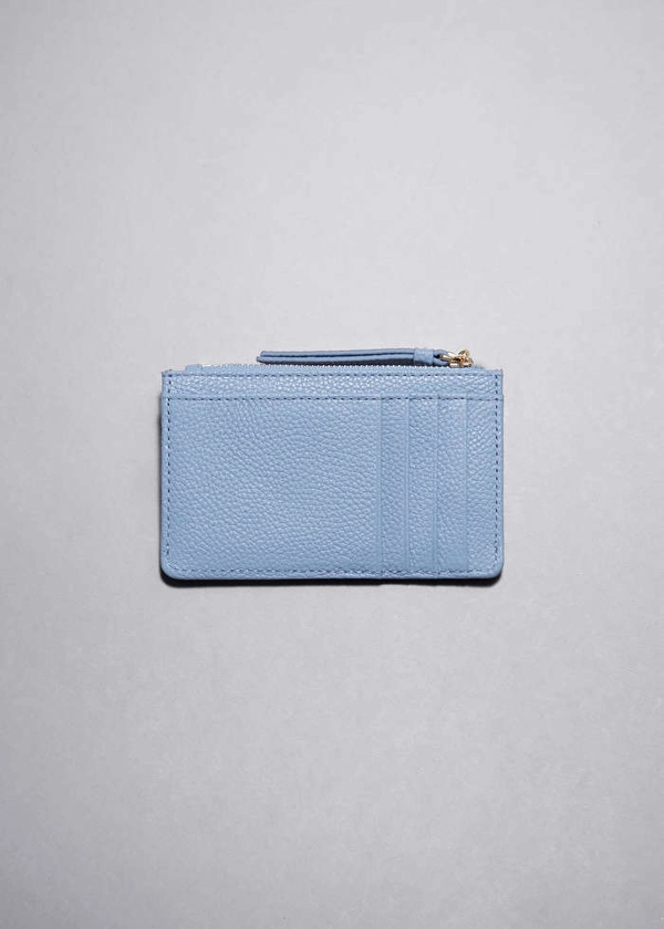 Leather Card Wallet - Light blue - & Other Stories NL