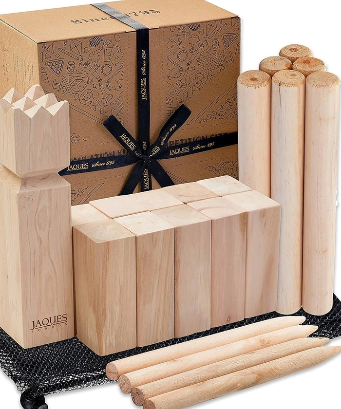 Jaques of London Kubb Outdoor Game | Garden Games for Families | Regulation Size Kubb Game | Wooden Outdoor Games | Since 1795