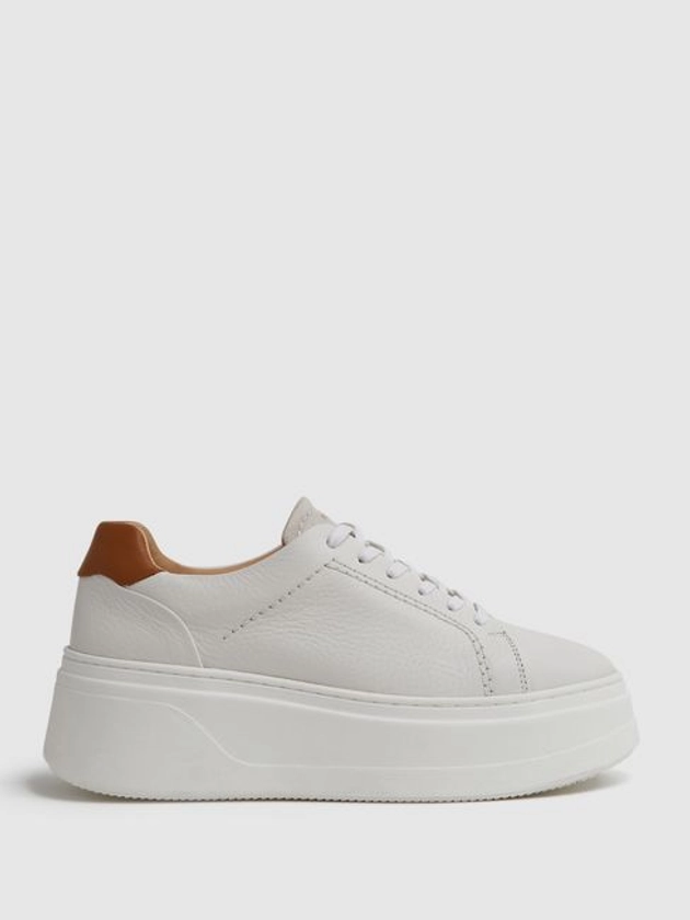 Reiss Connie Chunky Leather Trainers - REISS