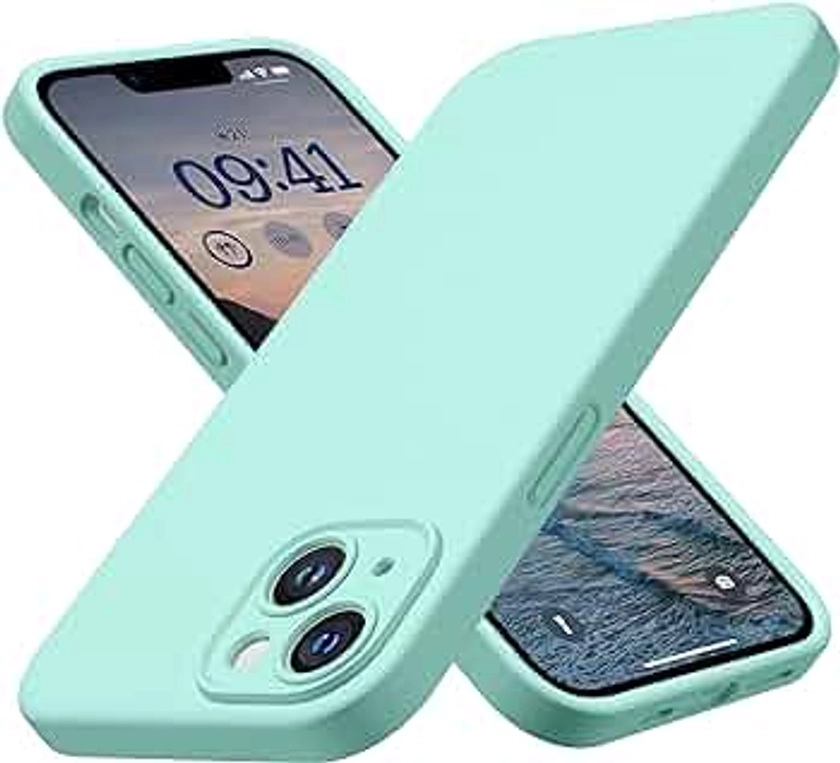 CellEver Durable Silicone Case for iPhone 14 with Improved Material, Pro-Grade Camera Protection, Military Grade Drop Protection and Anti-Scratch Microfiber Interior, Mint Green