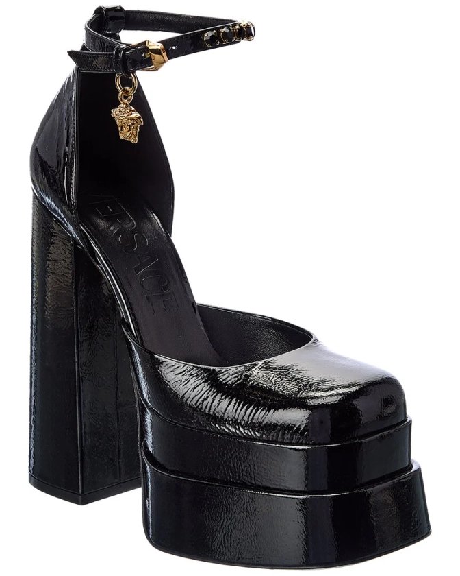 Versace Medusa Patent Platform Pump