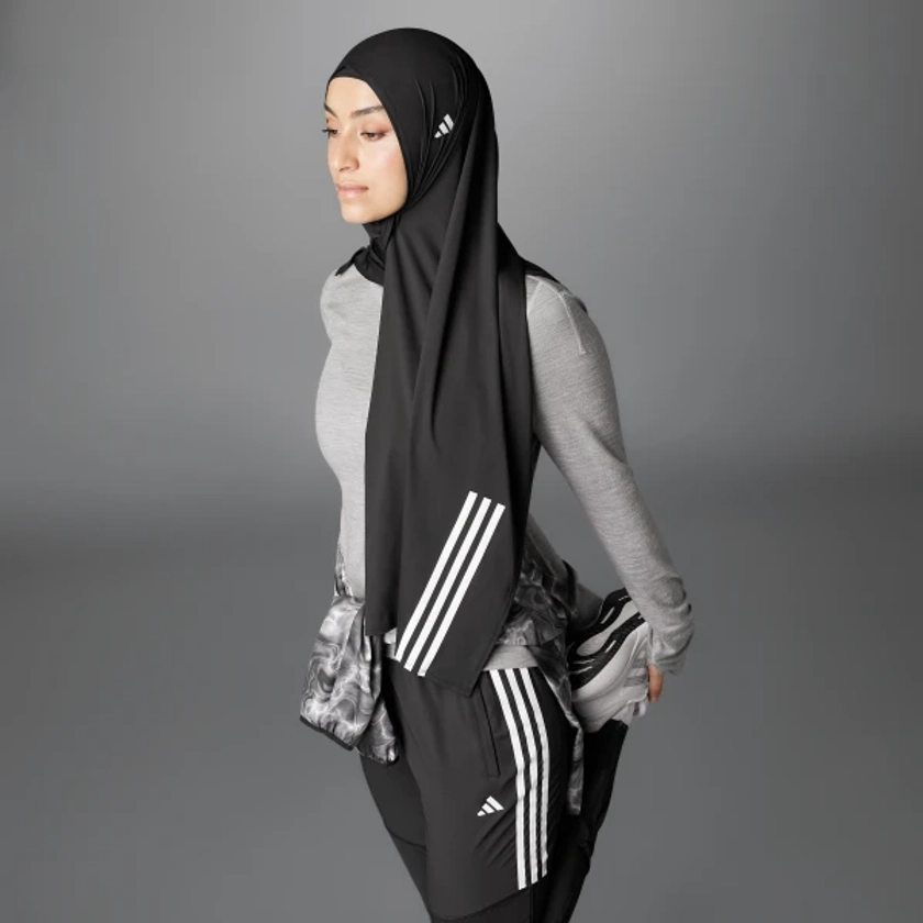 Hijab Own the Run 3 bandes - Noir adidas | adidas France