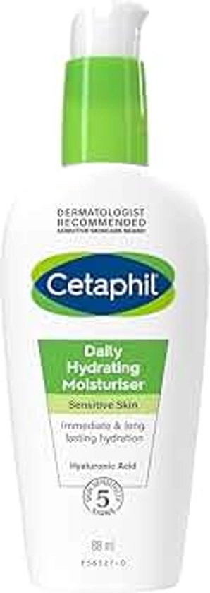 Cetaphil Daily Hydrating Face Moisturiser, 88ml, For Sensitive Skin, With Hyaluronic Acid