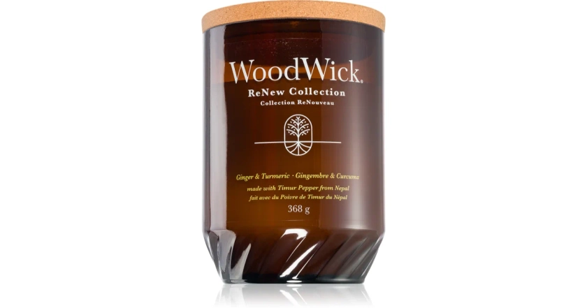 Woodwick Ginger & Turmeric bougie parfumée avec mèche en bois | notino.fr