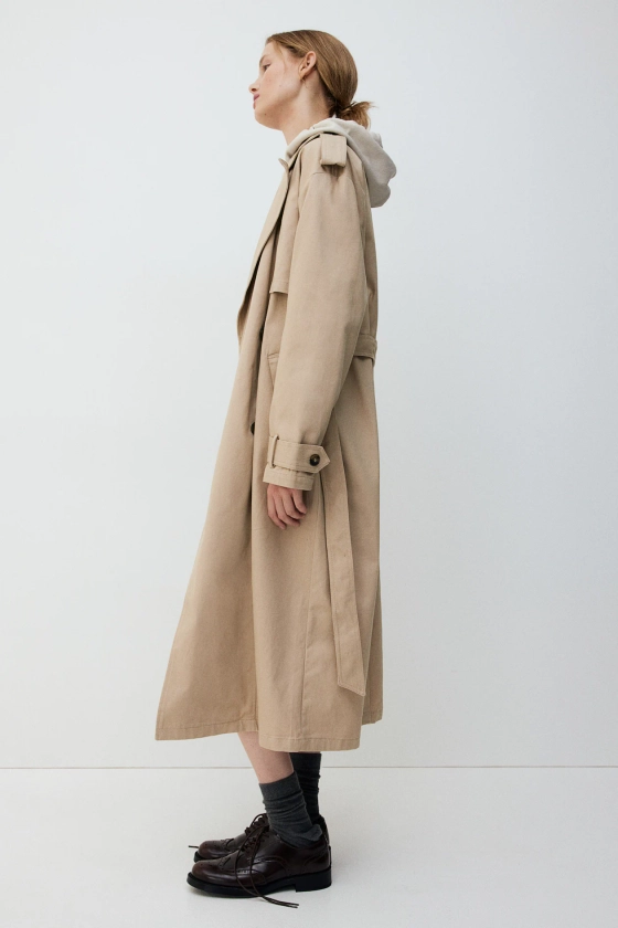 Trench-coat en twill - Beige clair - FEMME | H&M FR