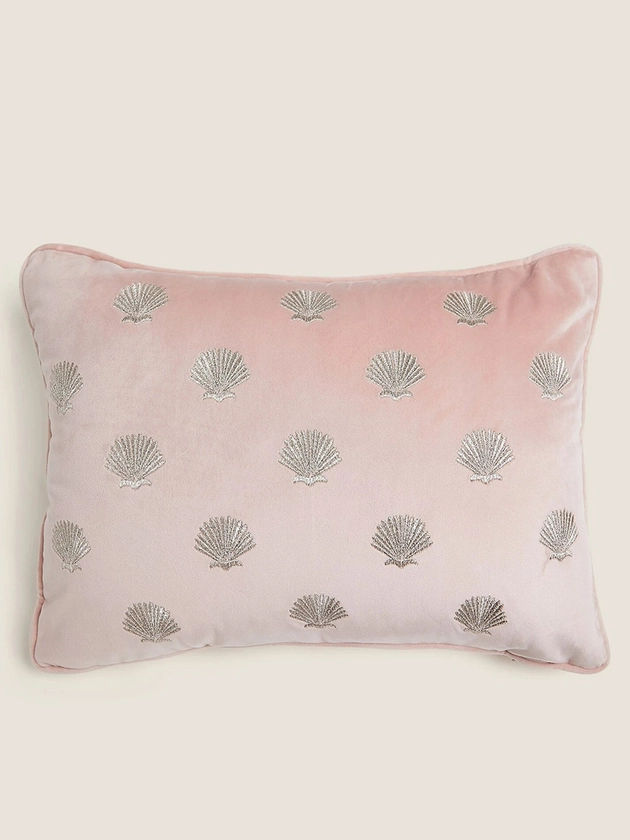 Marks & Spencer Pink Embellished Pre-Filled Rectangle Cushion
