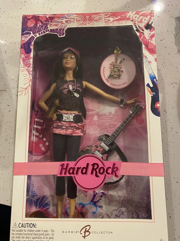 Hard Rock Cafe Barbie 2006 Pin Collector Pink Label L4175 Has Slight Box Damaged