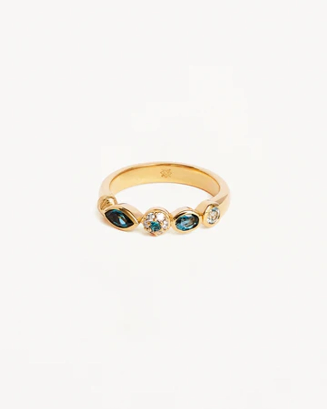 18k Gold Vermeil Protection of Eye Topaz Ring