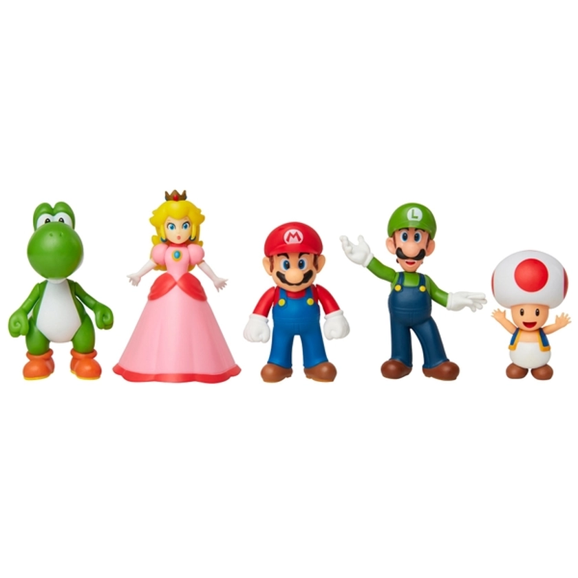 Nintendo Super Mario 6cm Figure 5 Pack Mario & Friends | Smyths Toys UK