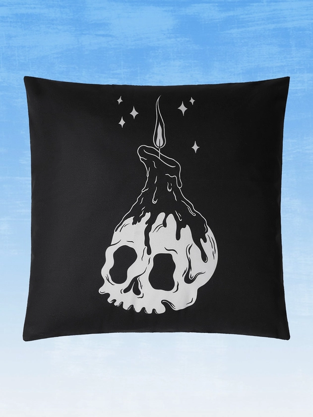 ROMWE X Areohzeddesign Skull Pattern Cushion Cover Without Filler