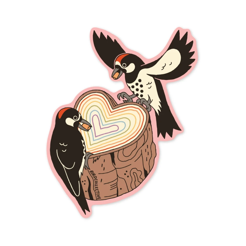Acorn Woodpecker Pride Sticker
