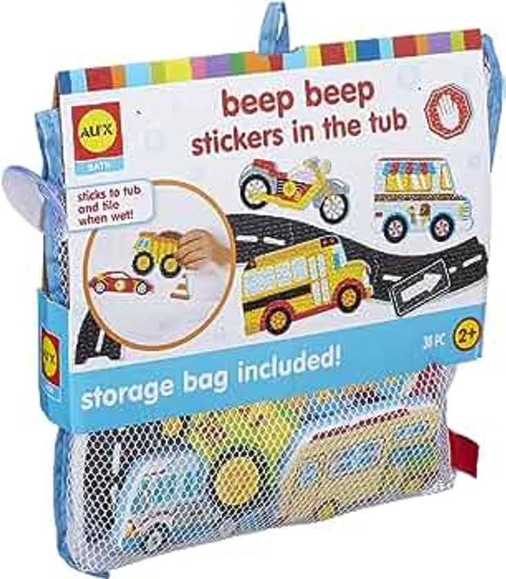 Alex Bath Beep Beep Stickers in The Tub Bath Toy Kids Bath Activity