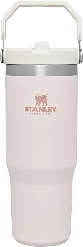 Stanley IceFlow Flip Straw Water Bottle with Straw 0.89L - Keeps Cold for 12+ Hours - Leakproof - Stainless Steel Water Bottle - BPA-Free Travel Mug - Easy to Carry - Dishwasher Safe - Charcoal