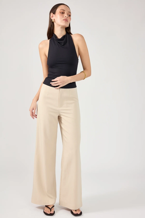 Perfect Stranger Raye High Waist Pant Cream