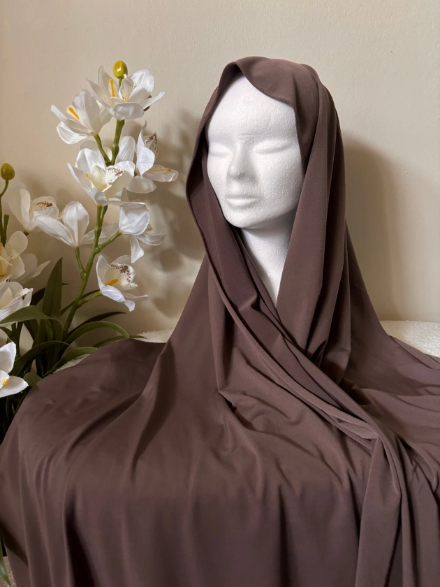 Hijab Jersey Premium Luxe - Marron Chocolat