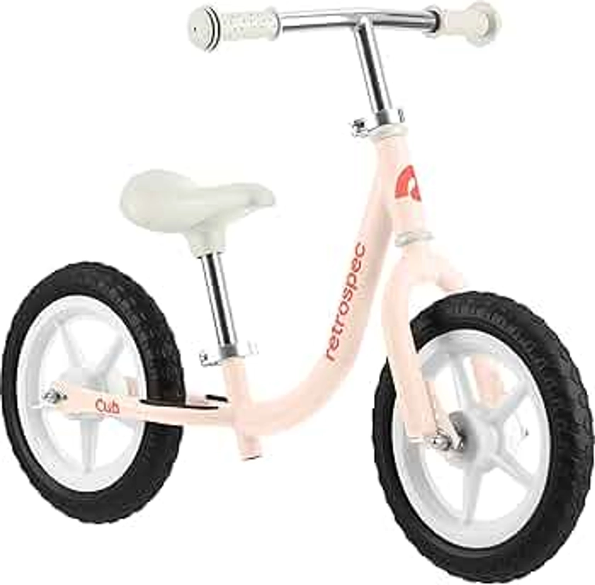 Retrospec Cub Toddler 12" Balance Bike, 18 Months - 3 Years Old, No Pedal Beginner Kids Bicycle for Girls & Boys, Flat-Free Tires, Adjustable Seat, & Durable Frame