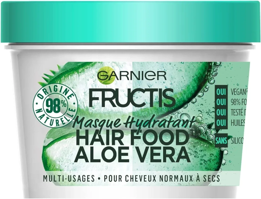 Garnier Fructis Masque Hydratant Multi-Usages Aloe Vera - Pour Cheveux Normaux à Secs - 390 ml