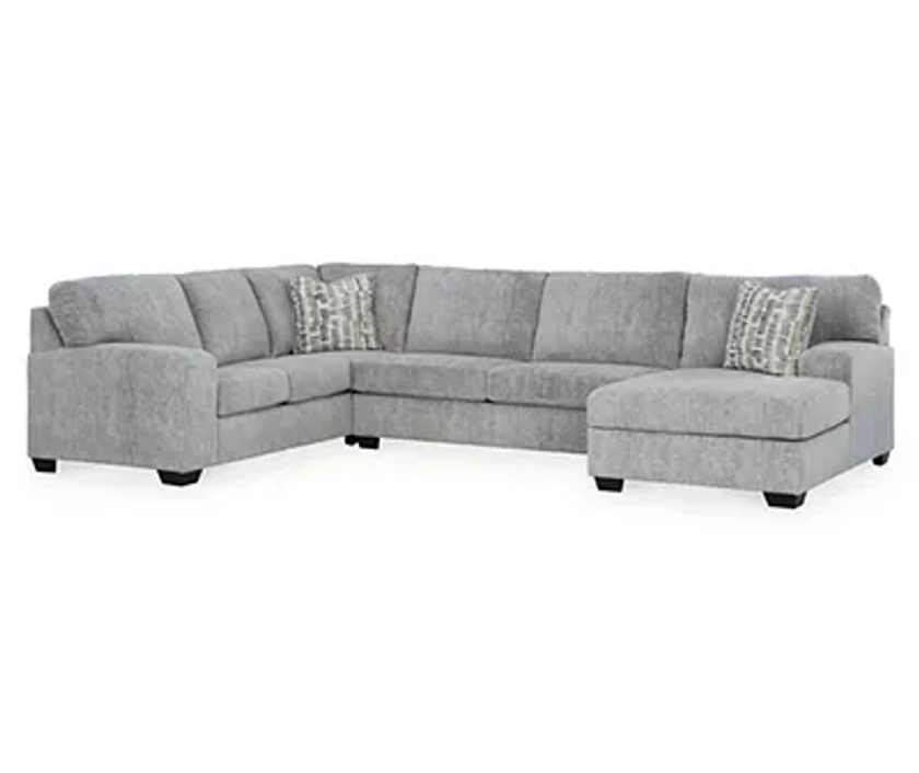 Broyhill Pembrey Pewter 3-Piece Sectional - Big Lots