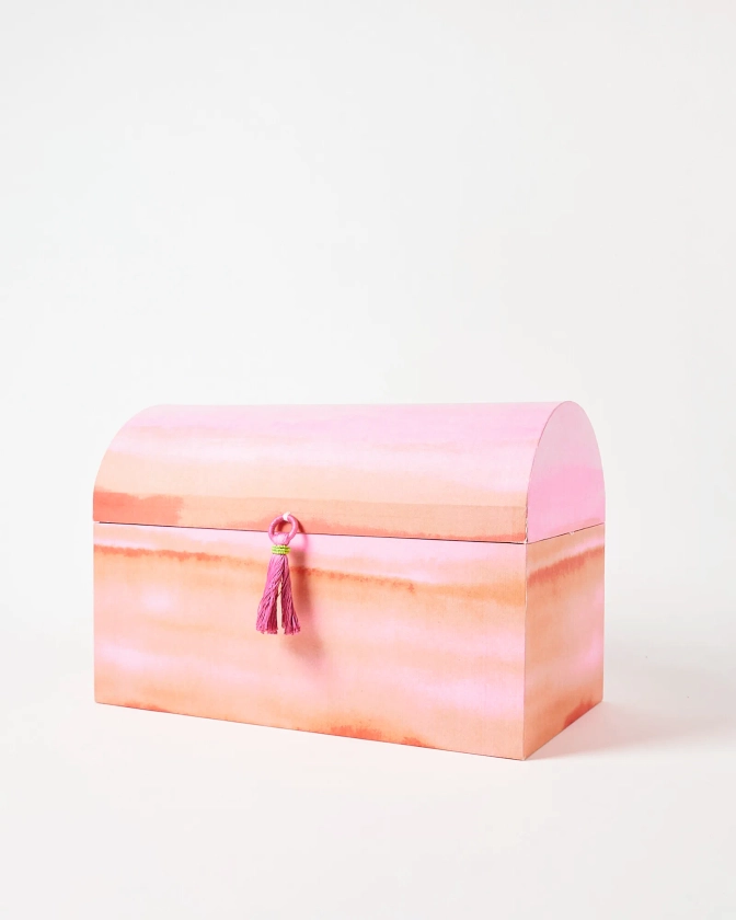 Tortue Pink Ombre Arched Storage Box | Oliver Bonas