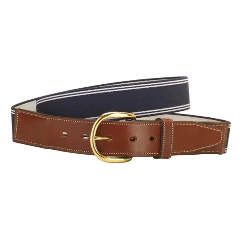 Tory Leather Striped Elastic and Leather Belt | Dover Saddlery
