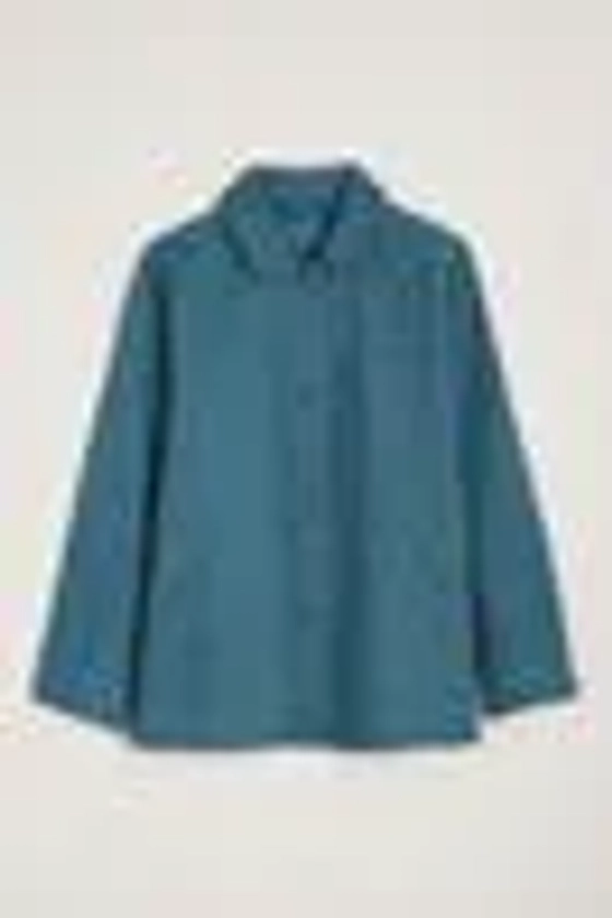 Seasalt Cornwall Blue Nancothan Long Linen/Cotton Blend Jacket
