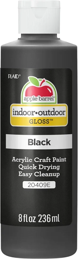 Apple Barrel Gloss Acrylic Paint in Assorted Colors (8 oz), 20409 Gloss Black