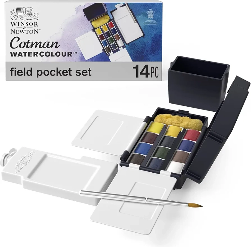 Winsor & Newton Cotman Water Colours - 1/2 Pans, Field Box