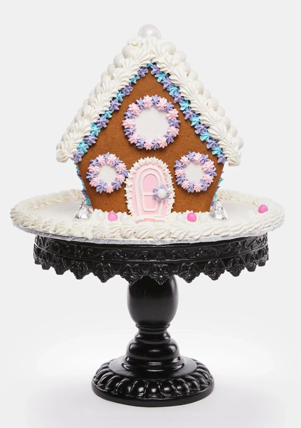 Dolls Home Goth Resin Cake Stand - Black