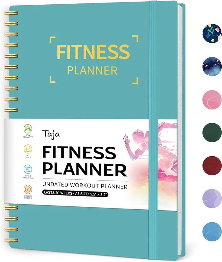 Amazon.com: Fitness Workout Journal for Women & Men, A5(5.5" x 8.2") Workout Log Book Planner for Tracking, Progress, and Achieving Your Wellness Goals-Blue : Sports & Outdoors