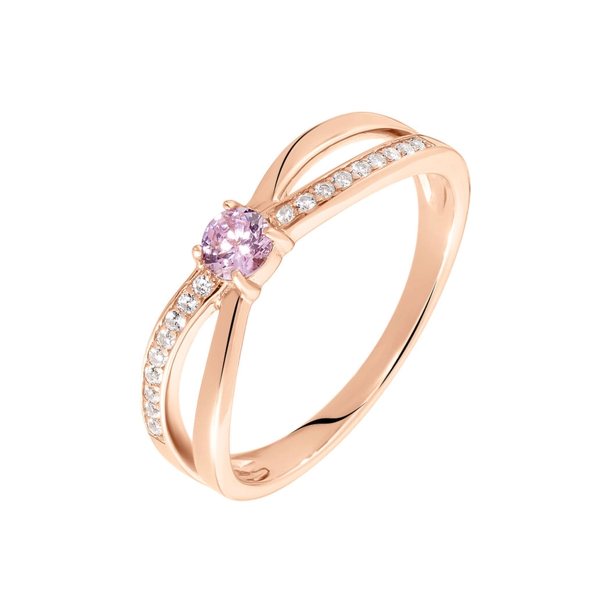 Bague Bertheline Argent Rose Oxyde De Zirconium