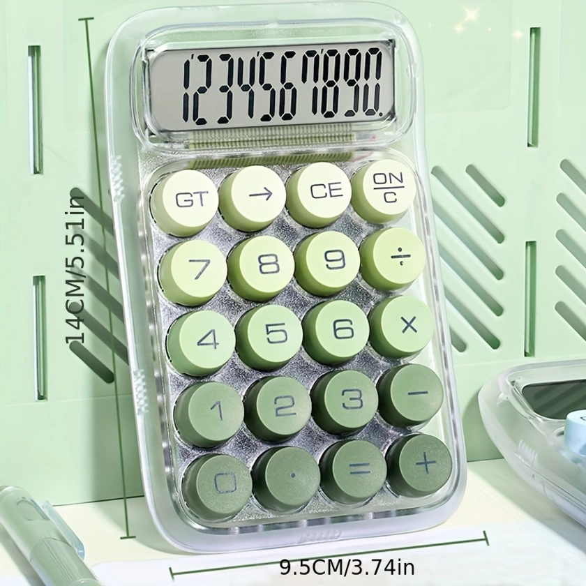 Compact Stylish Transparent Calculator Led Display Portable - Temu Canada